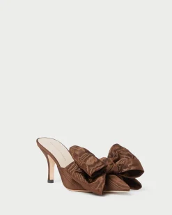 Loeffler Randall Margot Satin Bow Mule| SOMETHING BLUE|FOR THE BRIDE