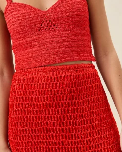 Loeffler Randall Meredith Poppy Woven Ribbon Skirt| Vacation Shop|Matching Sets