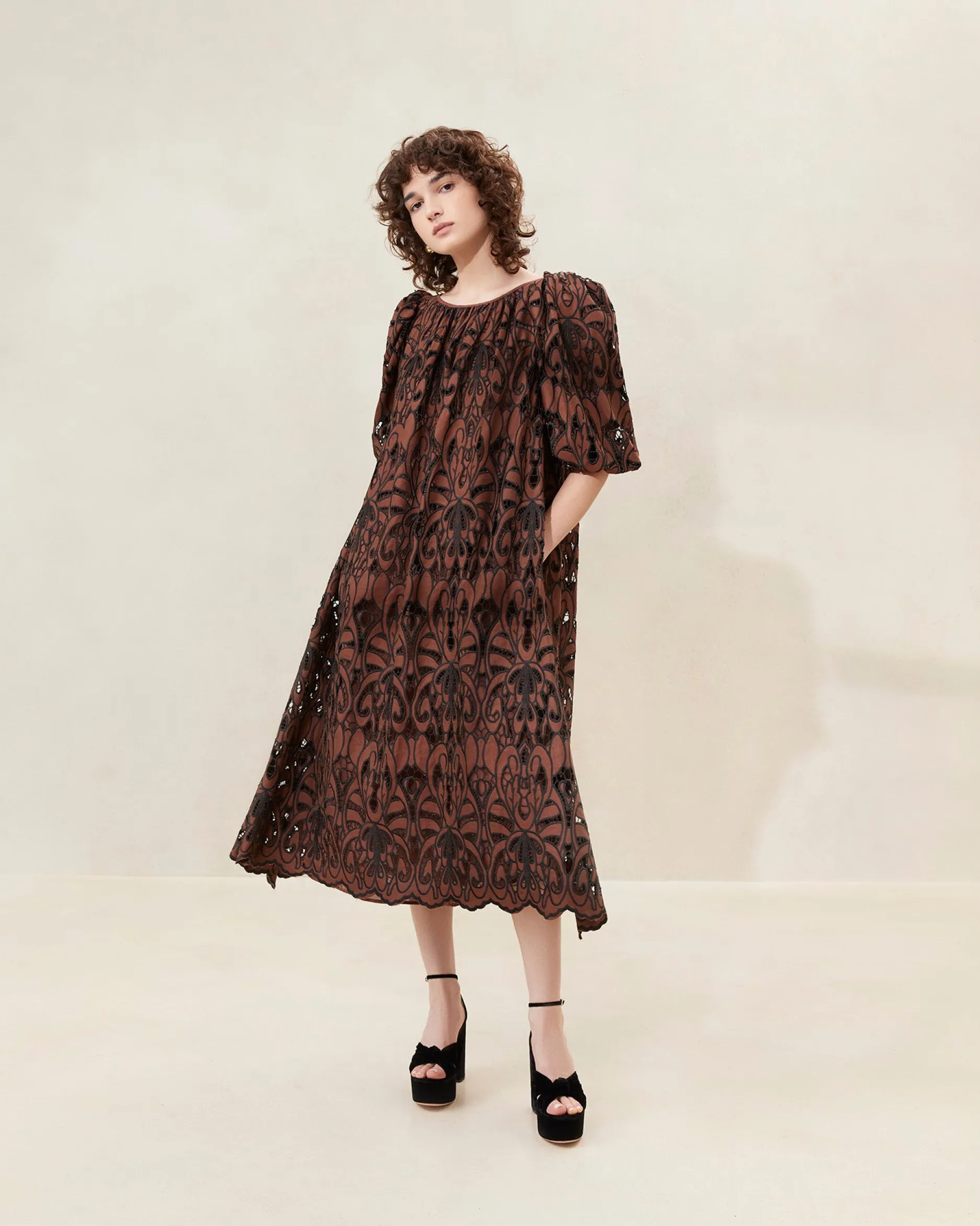 Loeffler Randall Mimi Blue Puff-Sleeve Dress| Jessie Loves|Dresses