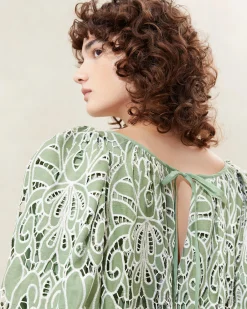 Loeffler Randall Mimi Blue Puff-Sleeve Dress| Jessie Loves|Dresses