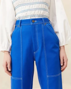 Loeffler Randall Molly Blue Denim Carpenter Pant| Bottoms