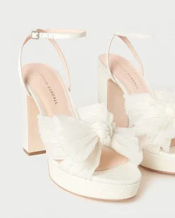 Loeffler Randall Natalia Platform Bow Heel| SOMETHING BLUE|FOR THE BRIDE