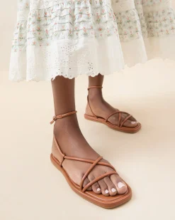 Loeffler Randall Noor Leather Flat Sandal| FOR THE GUESTS|Flat Sandals