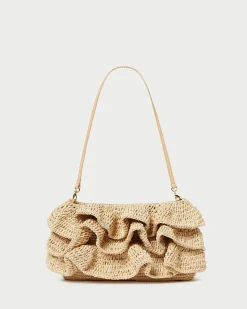 Loeffler Randall Odette Natural Ruffle Clutch| Clutches