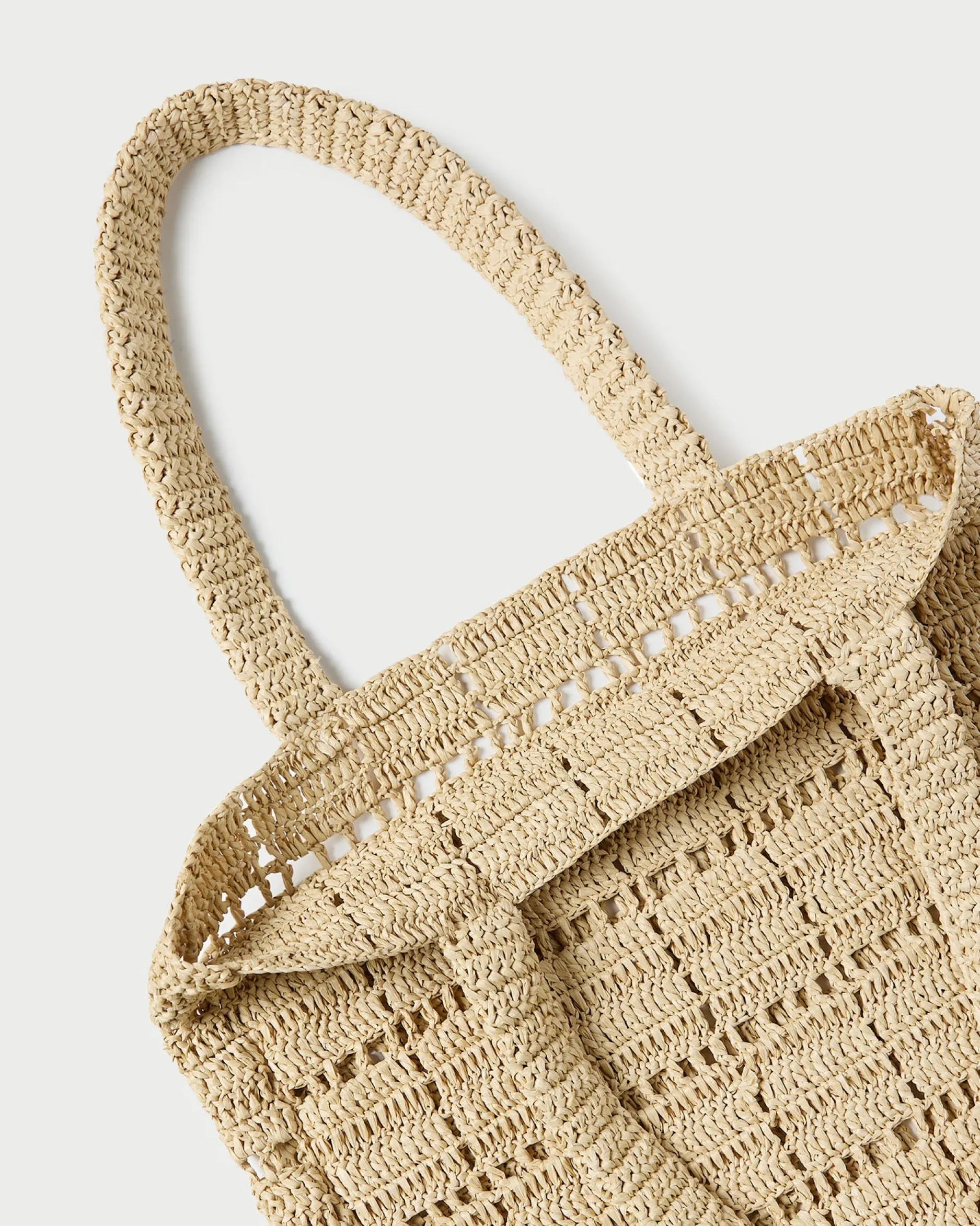 Loeffler Randall Orion Blue/White Raffia Tote| Casual Staples|Totes