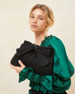 Loeffler Randall Rayne Black Bow Clutch| Clutches