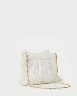 Loeffler Randall Rayne White Lace Bow Clutch| FOR THE BRIDE|Clutches