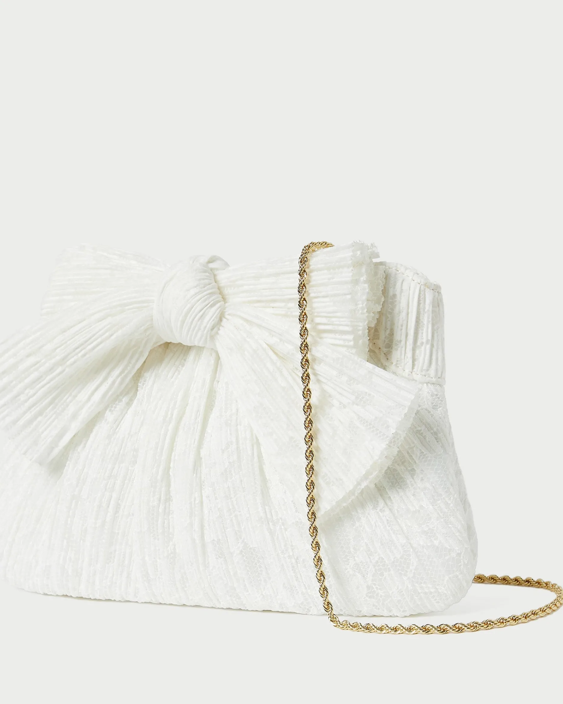 Loeffler Randall Rayne Pleated Bow Clutch| Clutches