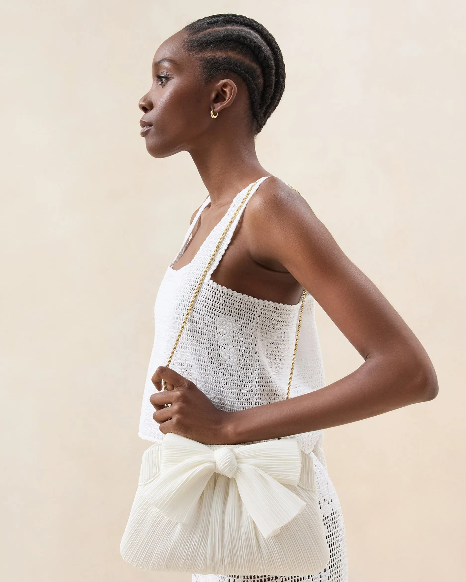 Loeffler Randall Rayne Pleated Bow Clutch| Clutches