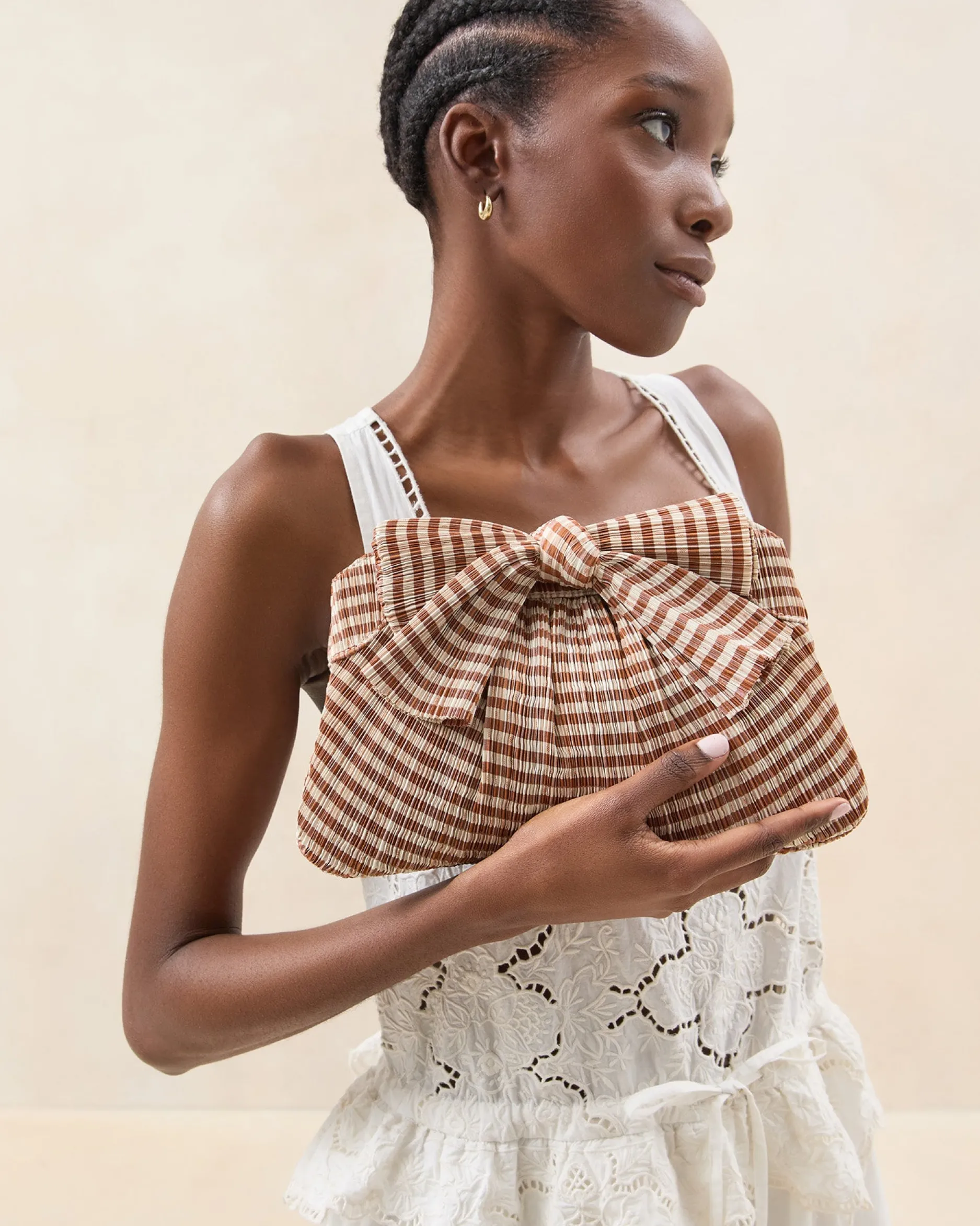 Loeffler Randall Rayne Pleated Bow Clutch| Clutches