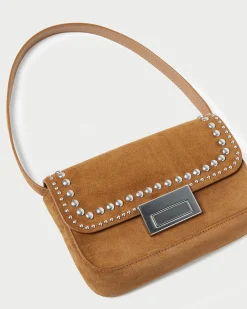 Loeffler Randall Stefania Cacao Studded Baguette Bag| Casual Staples|Vacation Shop
