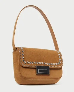 Loeffler Randall Stefania Cacao Studded Baguette Bag| Casual Staples|Vacation Shop