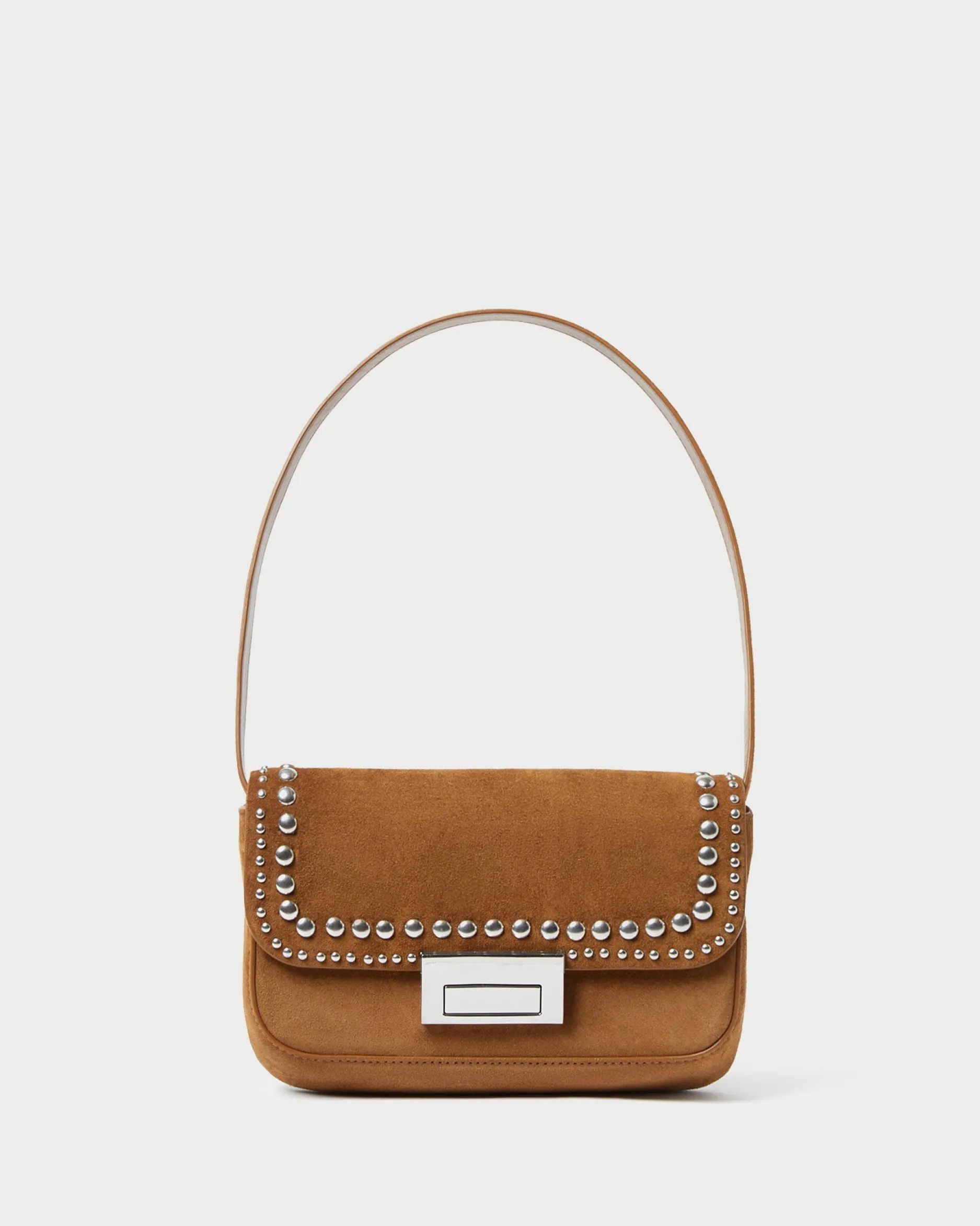 Loeffler Randall Stefania Cacao Studded Baguette Bag| Casual Staples|Vacation Shop