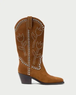 Loeffler Randall Wilder Cacao Studded Suede Boot| Casual Staples|Jessie Loves